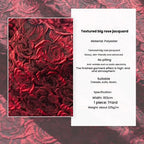 قماش جاكار أحمر نبيذي وردي فستان واسع جميل جاكيت بدلة رجالي ملابس إبداعية مصمم فستان سهرة قماش