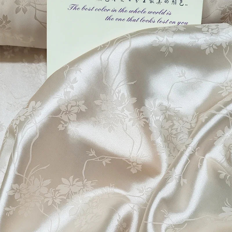 قماش ساتان أسيتات مقلد ناعم من الجاكار - خامة فاخرة، 145 سم