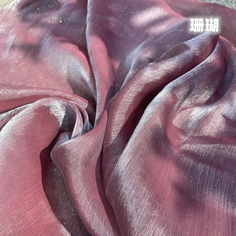 قماش التول اللامع - مادة شبكية شفافة لامعة