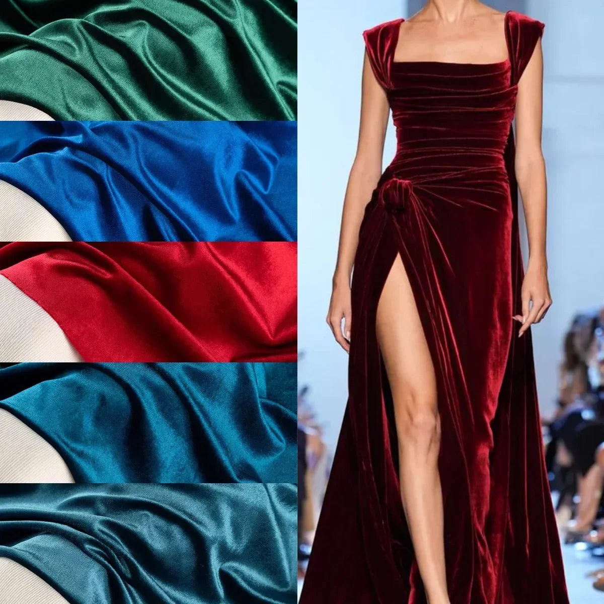 قماش مخملي لامع مرن ناعم من المخمل للخياطة فستان أريكة وسادة مفرش طاولة ستارة DIY نسيج منزلي