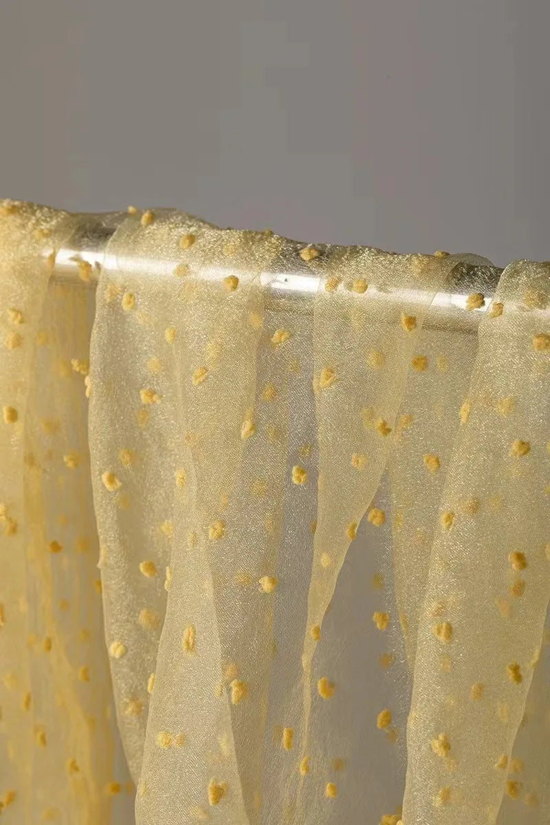 فستان زفاف من قماش الجاكار من الأورجانزا بنقاط الفقاعات، ملابس أطفال، تنورة منفوشة، ملابس أطفال، إكسسوارات يدوية، قماش مزهر