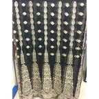 Nuevo producto, tela con hilo dorado, malla de encaje, bordado tridimensional dorado, ropa, vestido, bordado cifrado, falda, tela