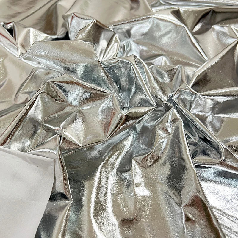 Stunning Gold Liquid Metallic Spandex Lame Fabric for Dance Wear Costumes Dress Backgrounds and Fashion Designer Material