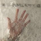 Encaje de malla bordado copo de nieve encaje vestido de novia bordado plano fotografía fondo DIY cortinas mantel vestido velo