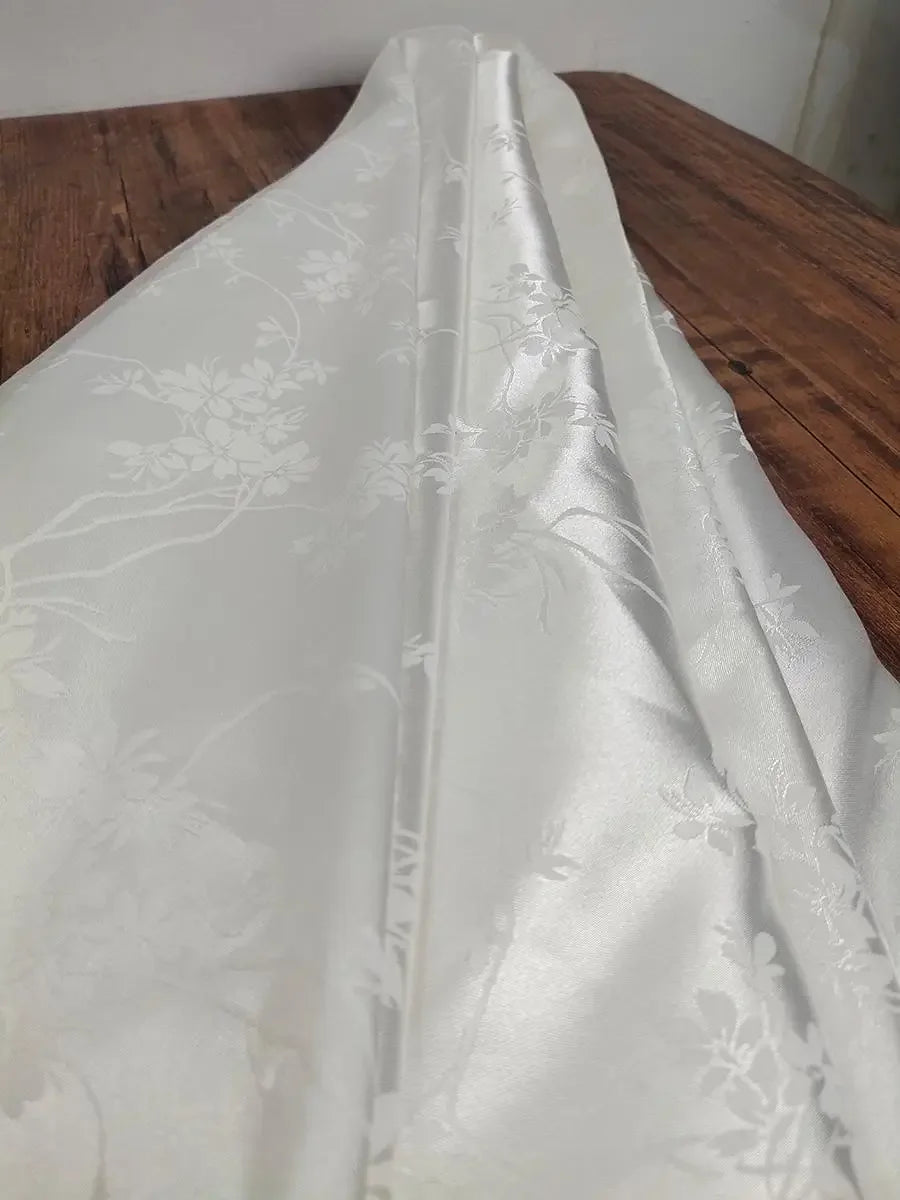 قماش أسيتات ساتان حرير جاكار - خامة فستان أنيقة 150 سم