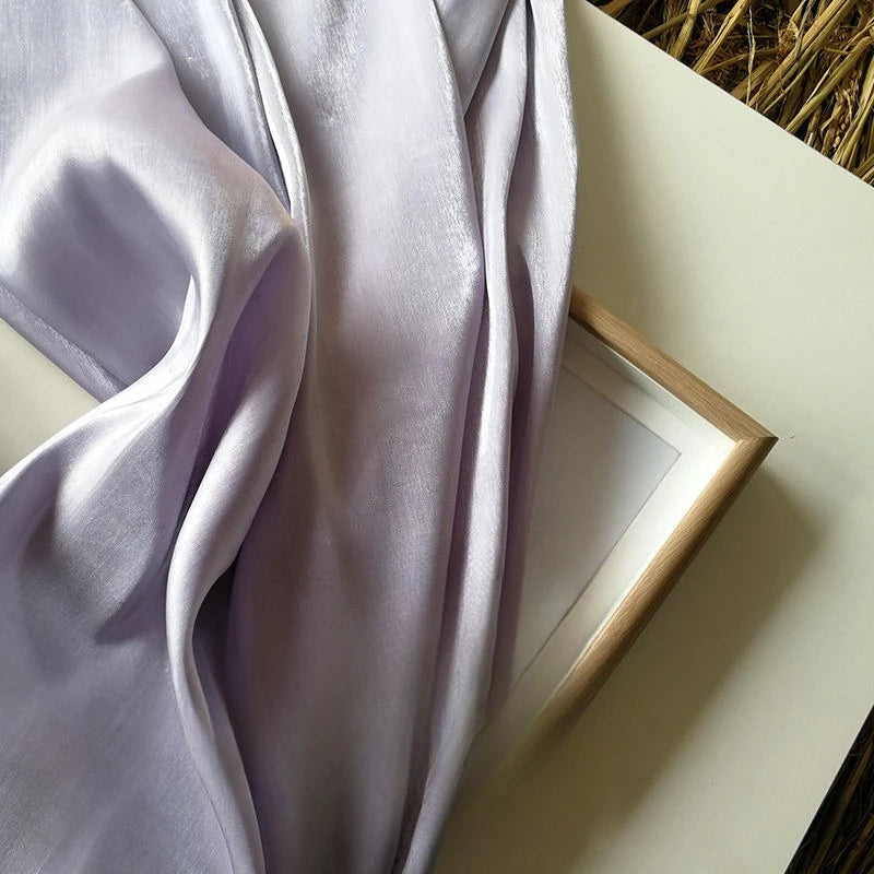 Soft and Shiny Metallic Cool Breeze Satin with Texture Suitable for Wedding Dresses Formal Gowns Designer Clothing Fabrics