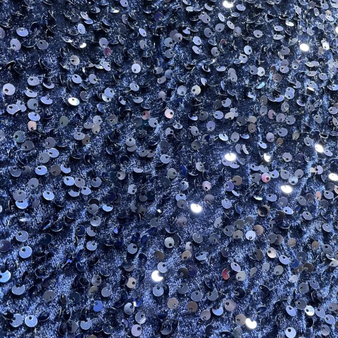 Luxe Sparkle Velvet Sequin Fabric for Party Dresses & Stage Costumes