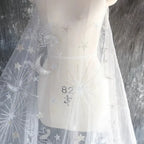 Tela de encaje bordada de malla transparente Tianma para vestido de novia, decoración de vestido, material de tela DIY hecho a mano, color negro