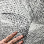 صنع يدوي من نسيج شبكي صلب على شكل ماسة، عصابة رأس مجوفة ذات عيون كبيرة، قبعة علوية، خيوط، تصميم ملابس مصنوع يدويًا