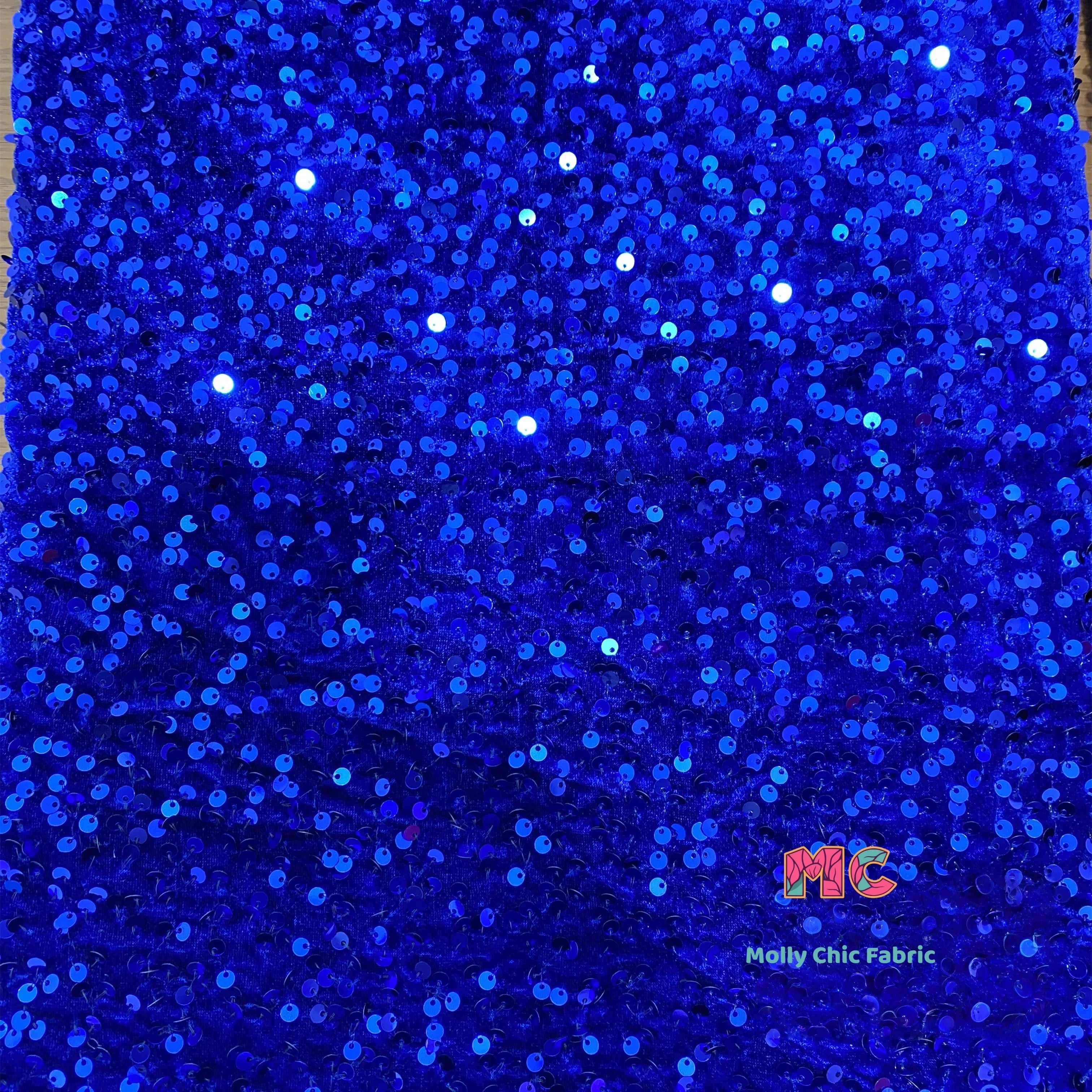 Tela elástica de terciopelo con lentejuelas y bordado tridimensional para costura de vestidos de noche y ropa.