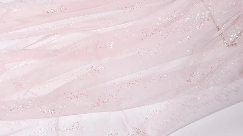 Mesh Fabric With Fish-scale Pattern And Color Net Fabric Used For DIY Children's Princess Dress Headwear For Holidays Activities