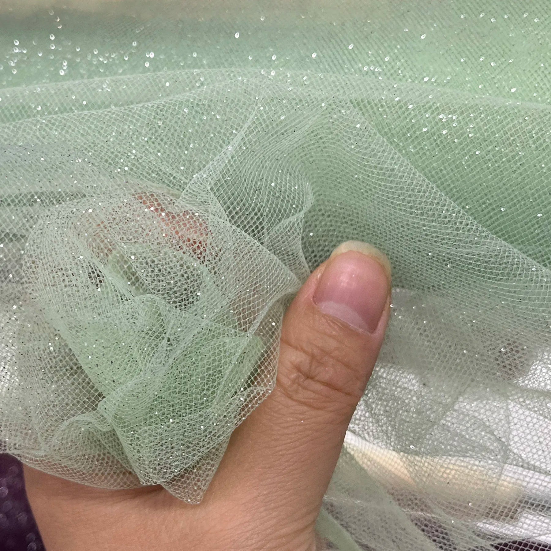 Blue Red Sequin Tulle - Sparkling for Wedding Veils & Children's Dresses