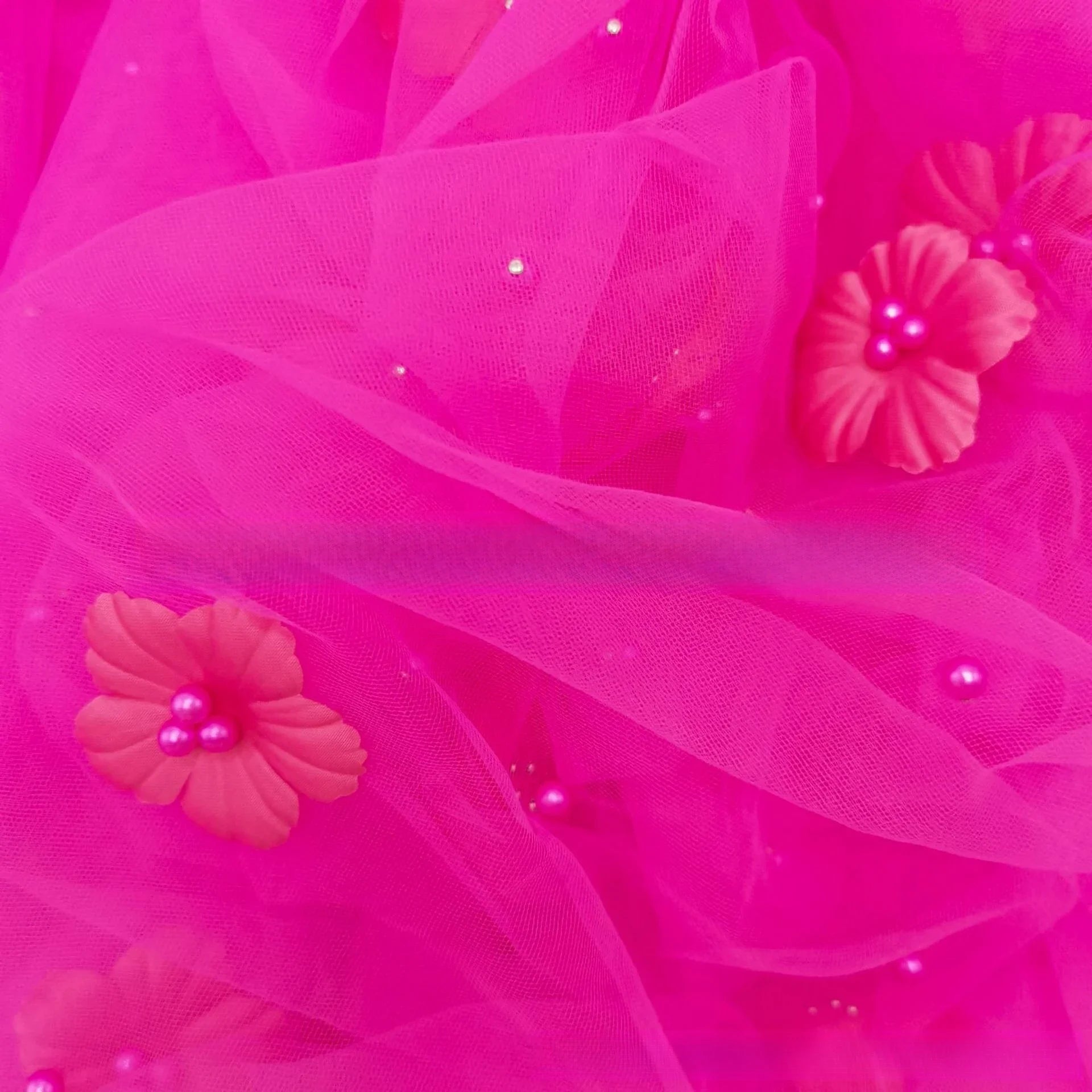 شبكة خرز زهور ثلاثية الأبعاد مصنوعة يدويًا عبر الحدود خاصة لحفلات الزفاف الخارجية والمسرح وإكسسوارات النساء والاستخدام المنزلي الناعم