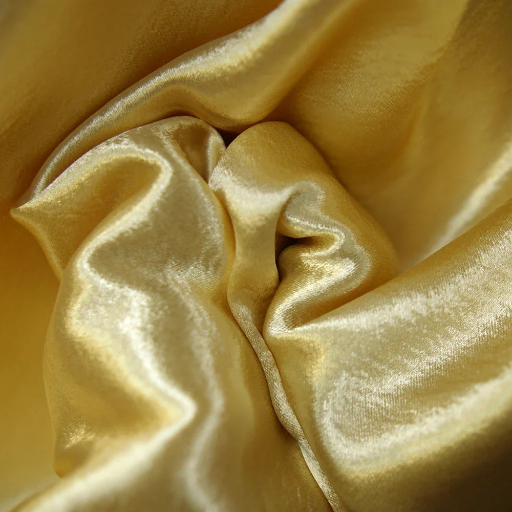 Metallic Shiny Satin Crepe Fabric - Formal Dress Stage Material 150cm