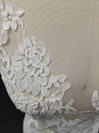 قماش دانتيل جديد من أوراق الشجر البيضاء الخام مطرز على شكل غطاء رأس وستارة باب ومفرش طاولة وفستان زفاف وتنورة قصيرة وإكسسوارات تشيباو