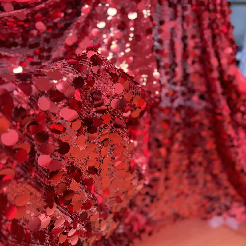 Large Sequin Wedding Stage Backdrop Fabric Silver Burgundy Gold for Photography Clothing Evening Dress Decoration