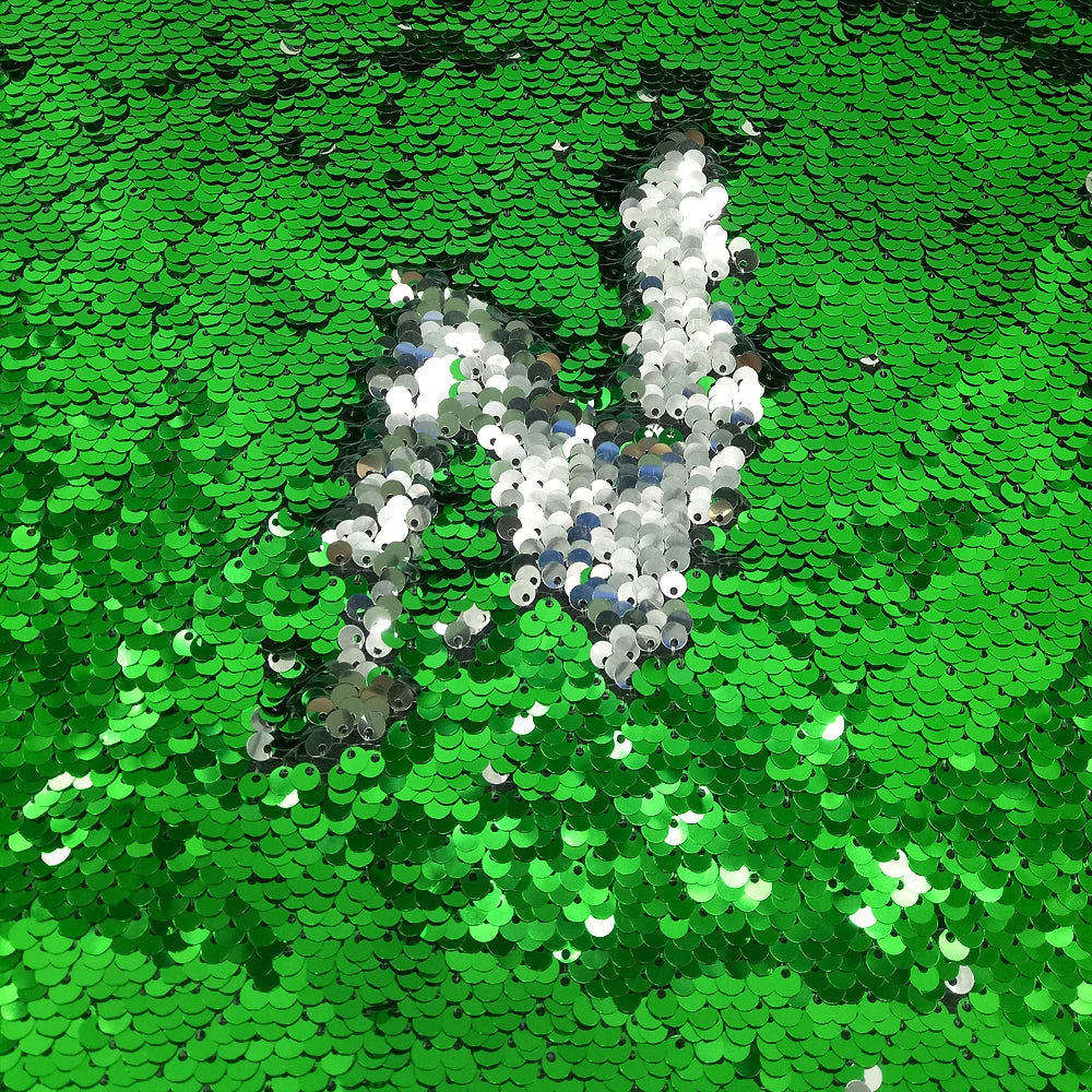 Tela reversible con lentejuelas para vestido de noche, de dos colores, para manualidades creativas, con lazo para el pelo, para bolso o bolso.