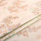 قماش بروكار جاكار بخيوط ذهبية - مادة فستان بنقشة الفراشة