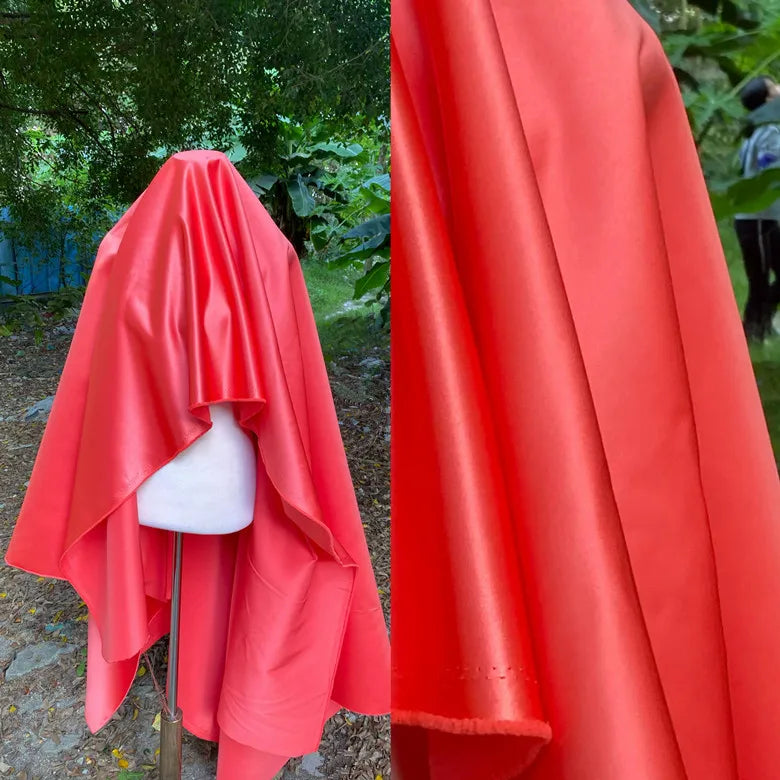 Red Glossy Satin - Luxurious for Wedding Dresses & Evening Gowns