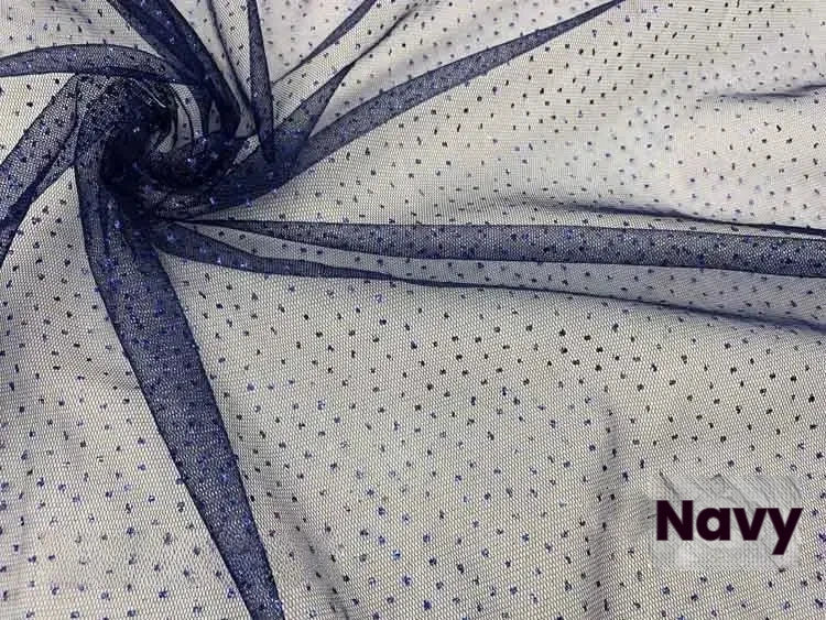 High-quality Blue Black Purple Champagne Colored Headdress, Hot Stamping Gold Spray Shiny Film Wedding Dress Soft Tulle Fabric