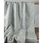 Oil Painting Style Gold Jacquard Relief Fabric - 3D Textured Material