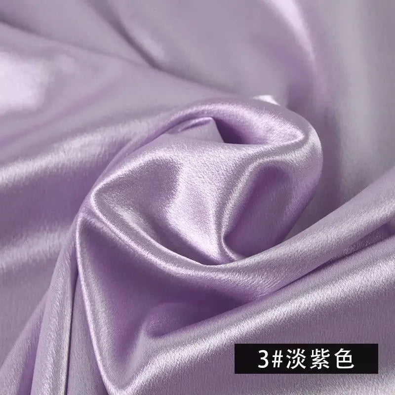 قماش ساتان كريستالي سميك لامع - مادة ستارة فستان بلون واحد