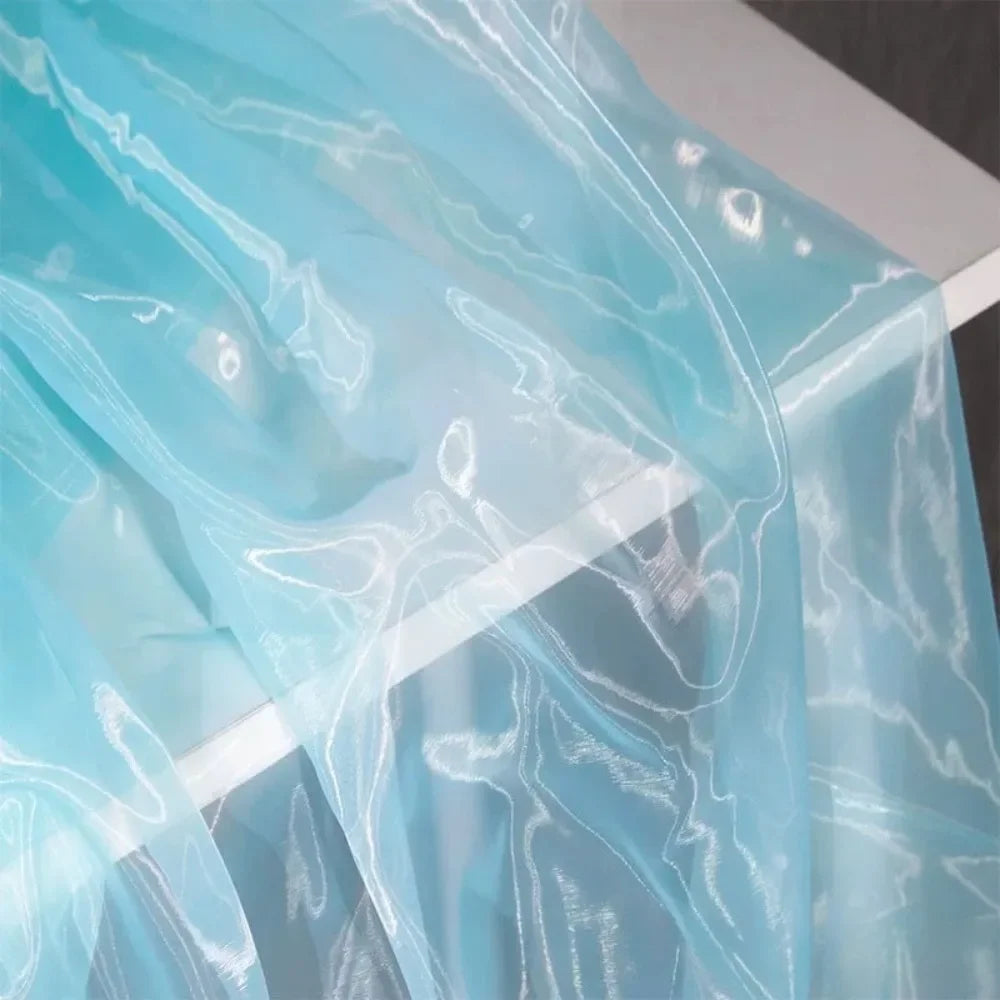 High-density Yarn Organza Fabric 5050 Matte Brocade Polyester Glass Yarn Dress Wedding Dress Women's Fabric Home Handmade