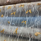 3D Butterfly Embroidered Lace - Sheer for Wedding Dress & Stage Backdrop