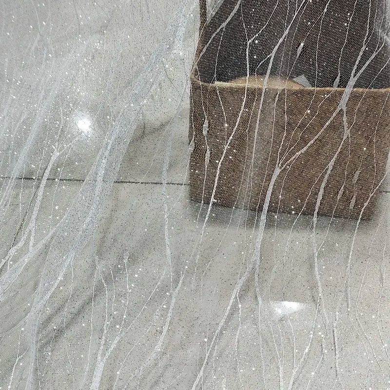 White hot stamping fabric wedding creative sign in table black glitter sequin mesh wedding dress designer clothing fabric