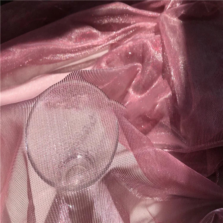 Color Changing Lurex Mesh Net Fabric - Shiny Iridescent Material