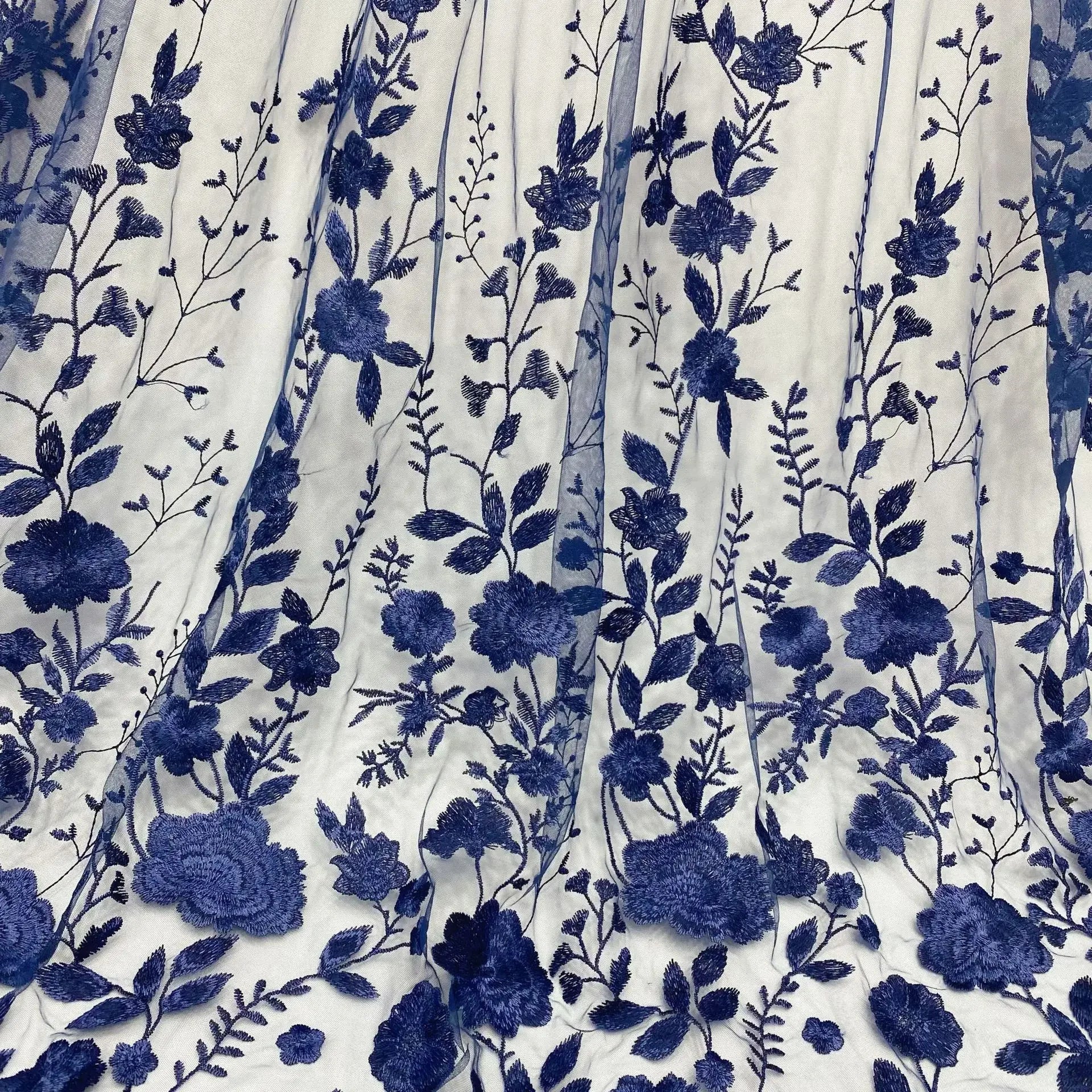 Tela bordada de malla rosa, tela bordada de peonía multicolor, tela bordada para coser vestidos de noche, tela bordada DIY, personalización