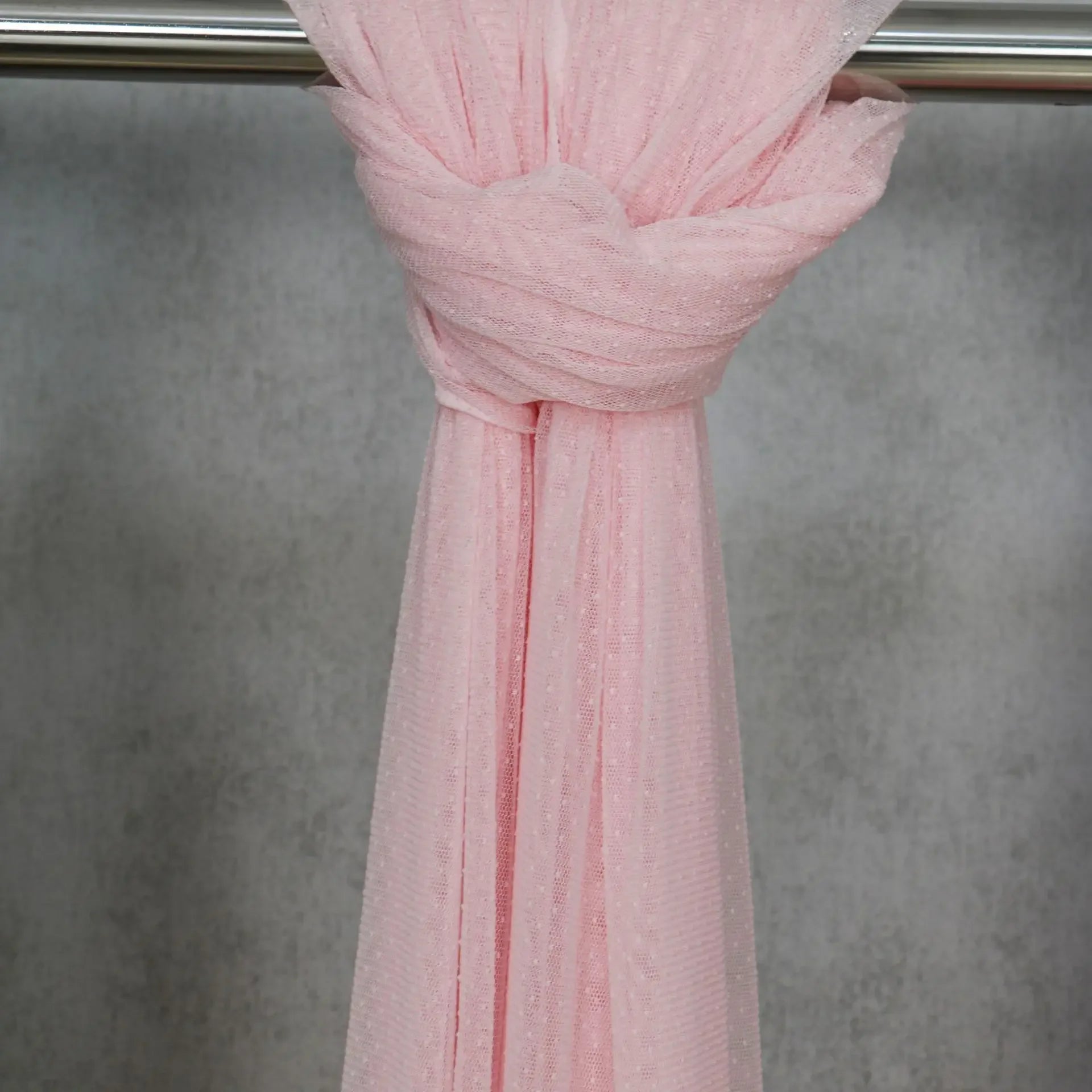 Polka Dot Mesh Organza Fabric - Refined Sheer Material