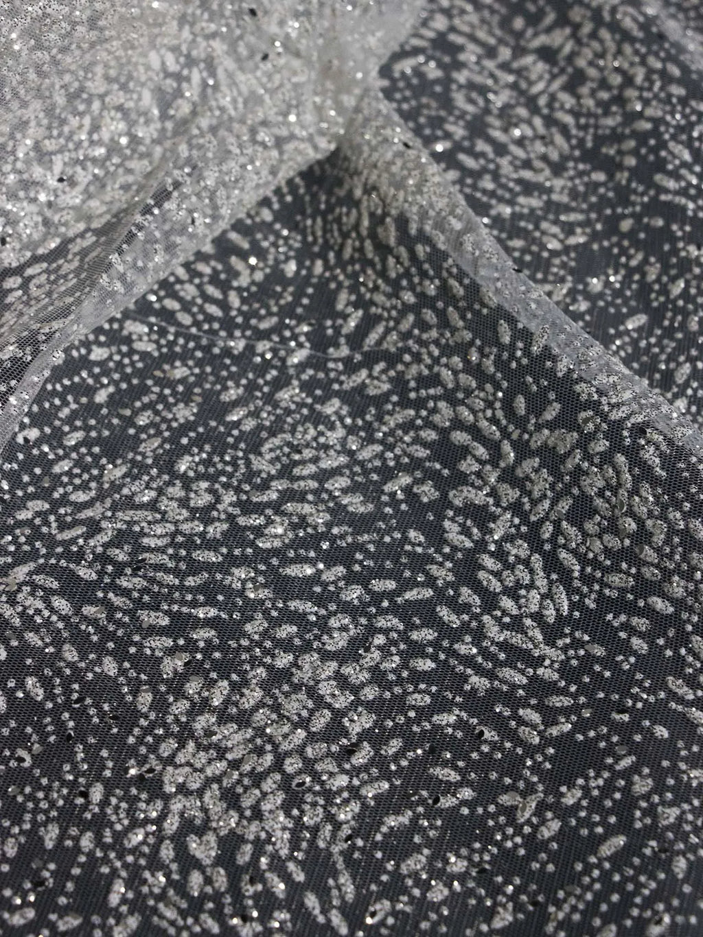 Sequin Sparkle Dot Tulle - Transparent for Wedding Dress & Stage Costume - fabric photo 1