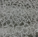 White Lace Flower Hot Stamping Silver Mesh Wedding Scene Background Fabric Wedding Veil Dress Soft Mesh Fabric
