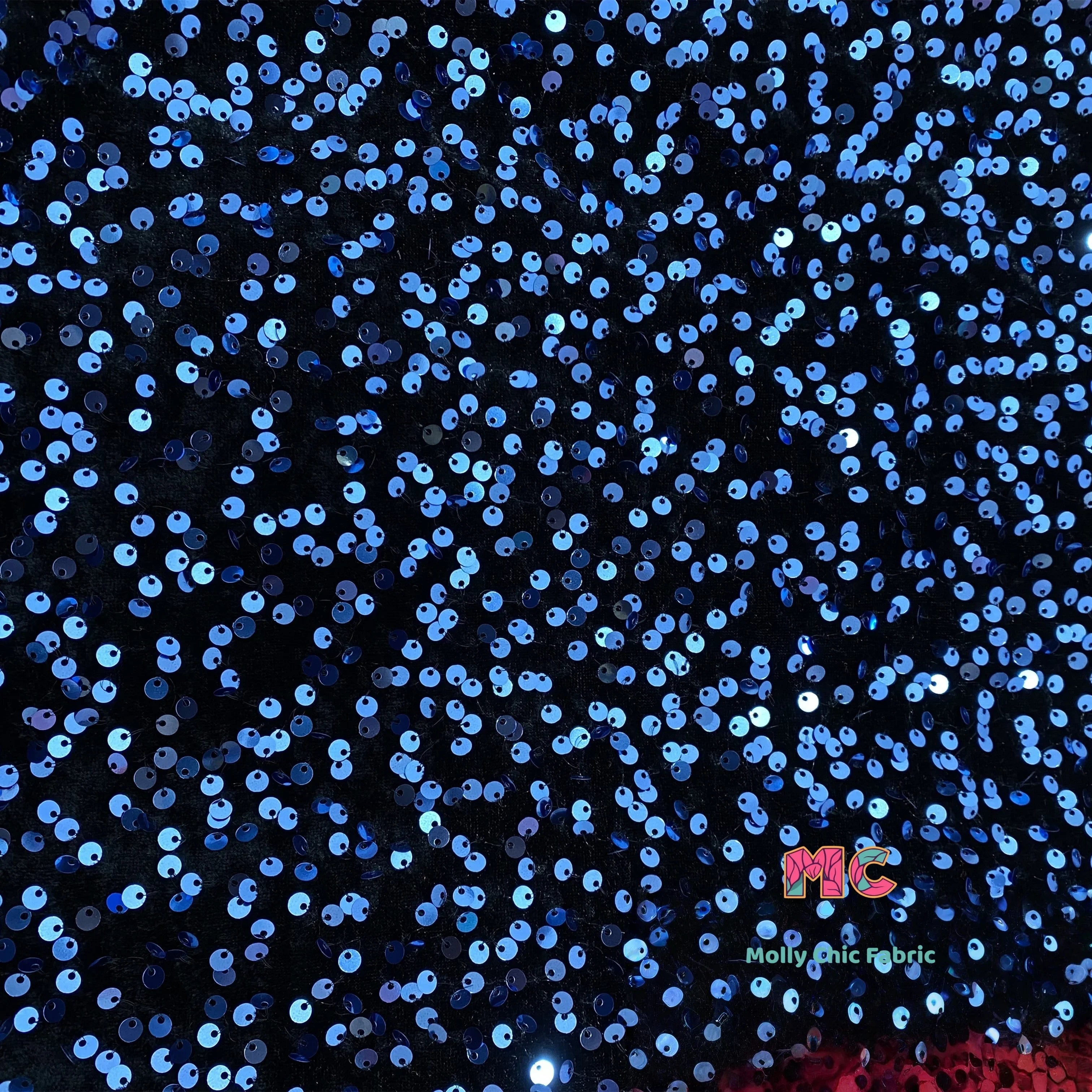 Tela elástica de terciopelo con lentejuelas y bordado tridimensional para costura de vestidos de noche y ropa.