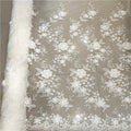 3D Leaf Embroidered Lace Fabric - Dimensional for Bridal & Accessories