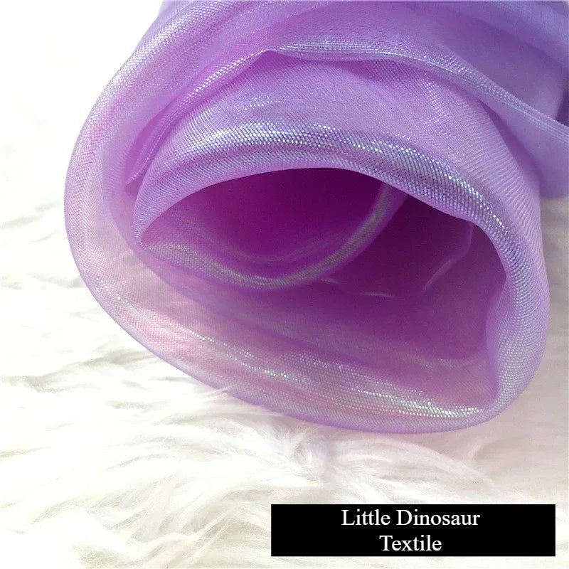 شبكة سيمفونية مشفرة، خيوط زجاجية، نسيج مسطح ملون، خيوط حرير لامعة، ملابس، ديكورات زفاف، ملابس أطفال، قماش زفاف