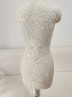 Accesorios de decoración para vestidos de novia, encaje, cuentas, bordados brillantes, telas, bricolaje, liquidación de materiales, oferta especial.