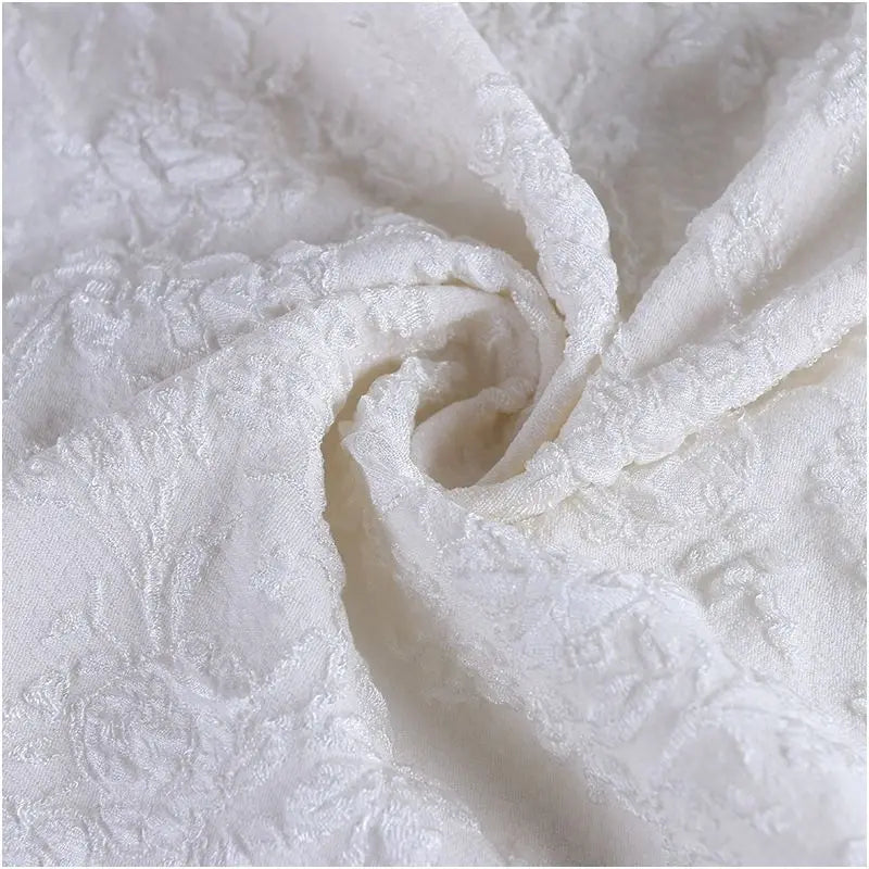 قماش جاكار ثلاثي الأبعاد على شكل زهرة فقاعية رباعية الجوانب مناسب لفساتين الزفاف والفساتين الرسمية وعناصر أزياء لوليتا