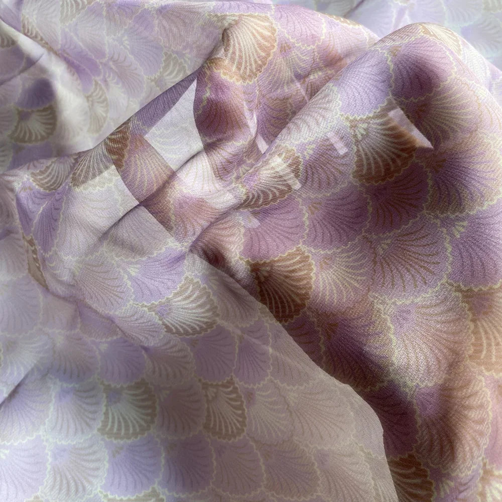 قماش شيفون طبيعي مشفر ثلاثي الأبعاد بنقشة قشور السمك التبتية، قماش عرقي تقليدي، مصمم يدويًا