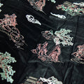 Luxe Floral Vine Embroidered  - Velvet Sequin Lace for Evening Gowns & Couture - fabric photo 7