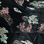 Luxe Floral Vine Embroidered  - Velvet Sequin Lace for Evening Gowns & Couture - fabric photo 7