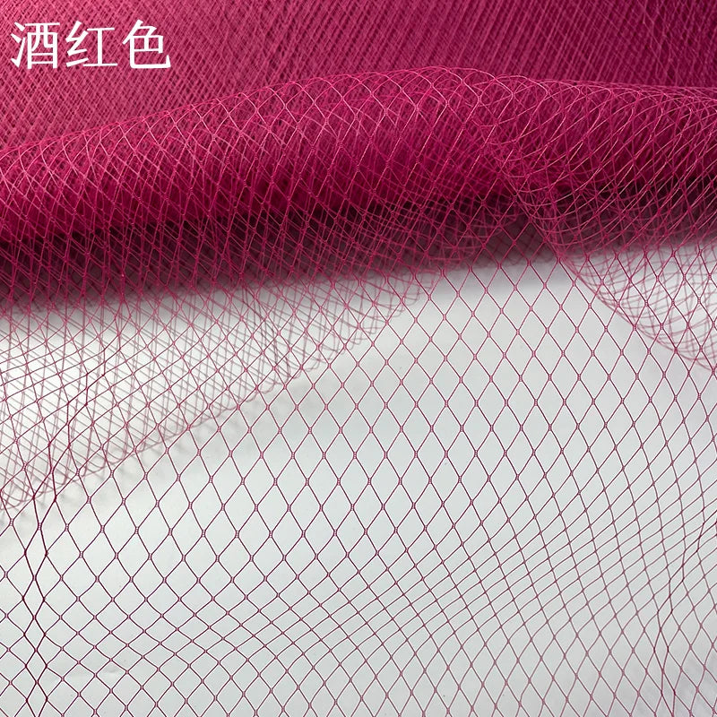 صنع يدوي من نسيج شبكي صلب على شكل ماسة، عصابة رأس مجوفة ذات عيون كبيرة، قبعة علوية، خيوط، تصميم ملابس مصنوع يدويًا