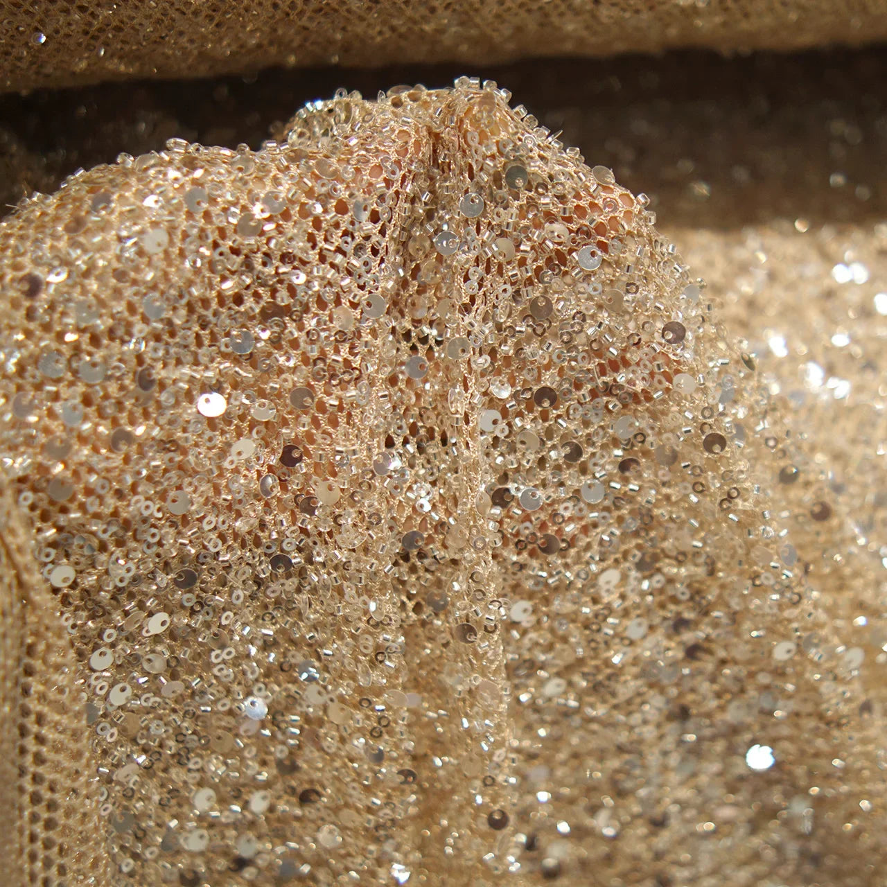 Circular Sequin Mesh Fabric - Evening Gown Stage Costume Decorative Material