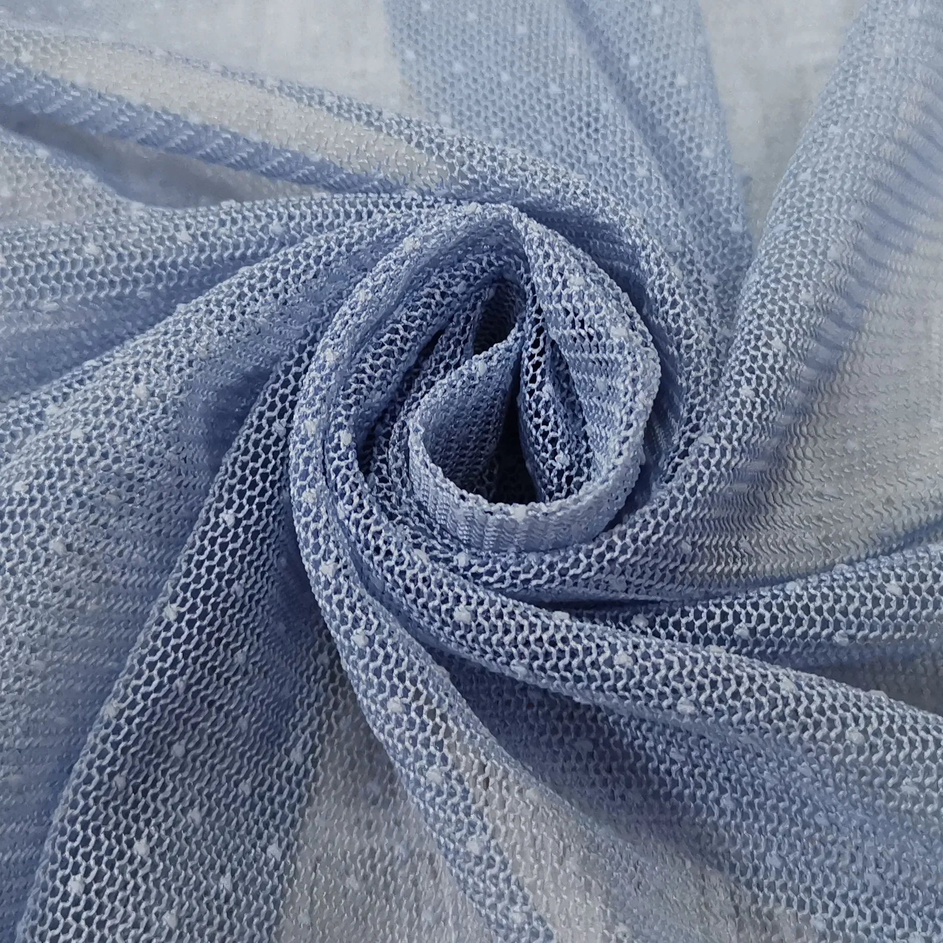 Polka Dot Mesh Organza Fabric - Refined Sheer Material