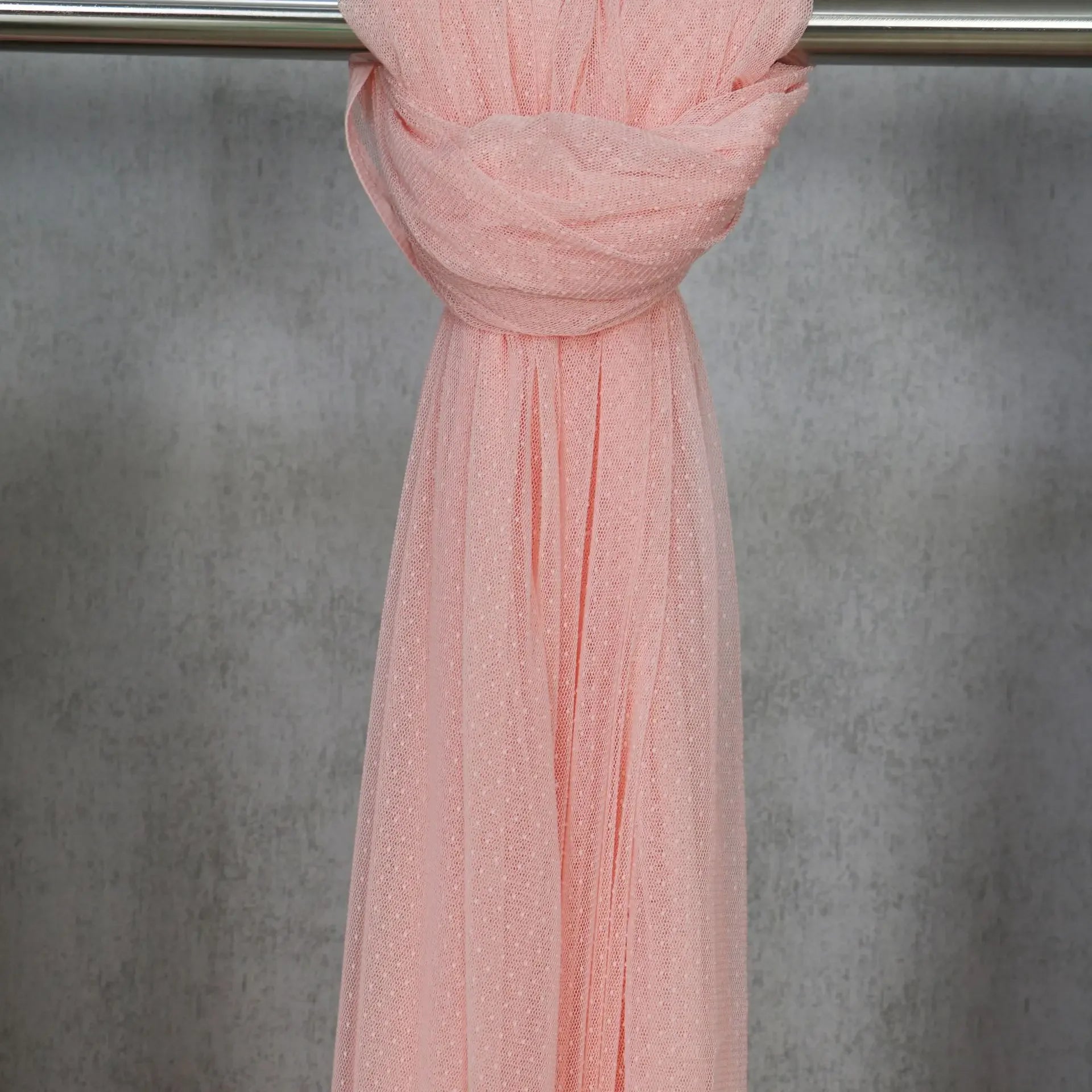 Polka Dot Mesh Organza Fabric - Refined Sheer Material