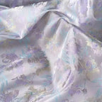 Blue Purple Tulip Flower Woven Brocade Jacquard Fabric New Chinese Style Sewing Vest Qipao Jacket Designer Fabric