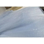 Light Sky Blue Hot Stamping Shiny Piece Skirt Mesh Transparent DIY Background Decoration Sewing Dress Fabric