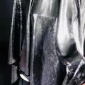 Mirror Silver Shiny Knitted Liquid Metal Texture Fabric - Water Gloss 150cm - fabric photo 6