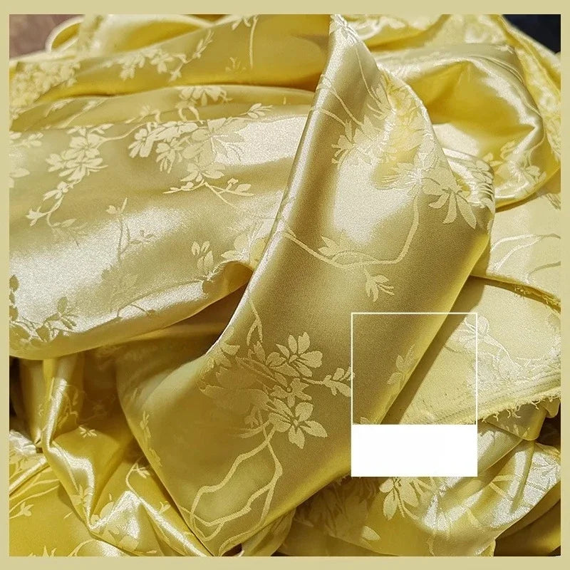 قماش ساتان أسيتات مقلد ناعم من الجاكار - خامة فاخرة، 145 سم